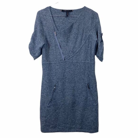 BCBGMAXAZRIA Dress Zipper Heather Gray Knit - Picture 1 of 8